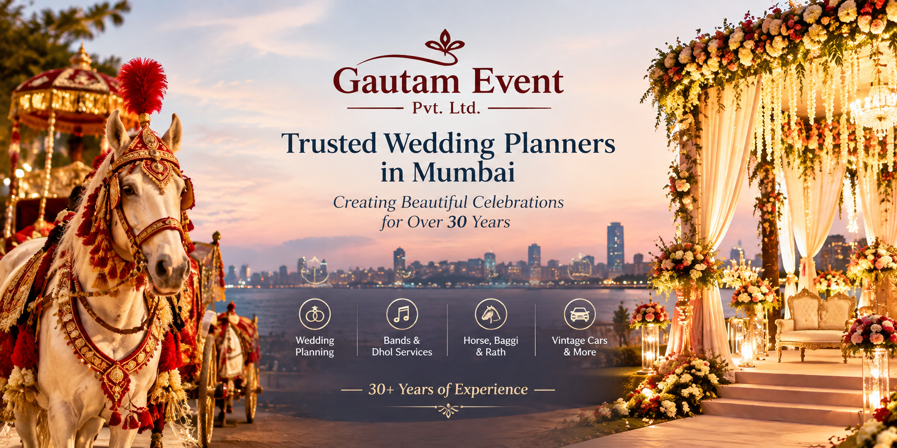 Gautam Event Pvt. Ltd. – Trusted wedding and event planners in Mumbai with 30+ years of experience.